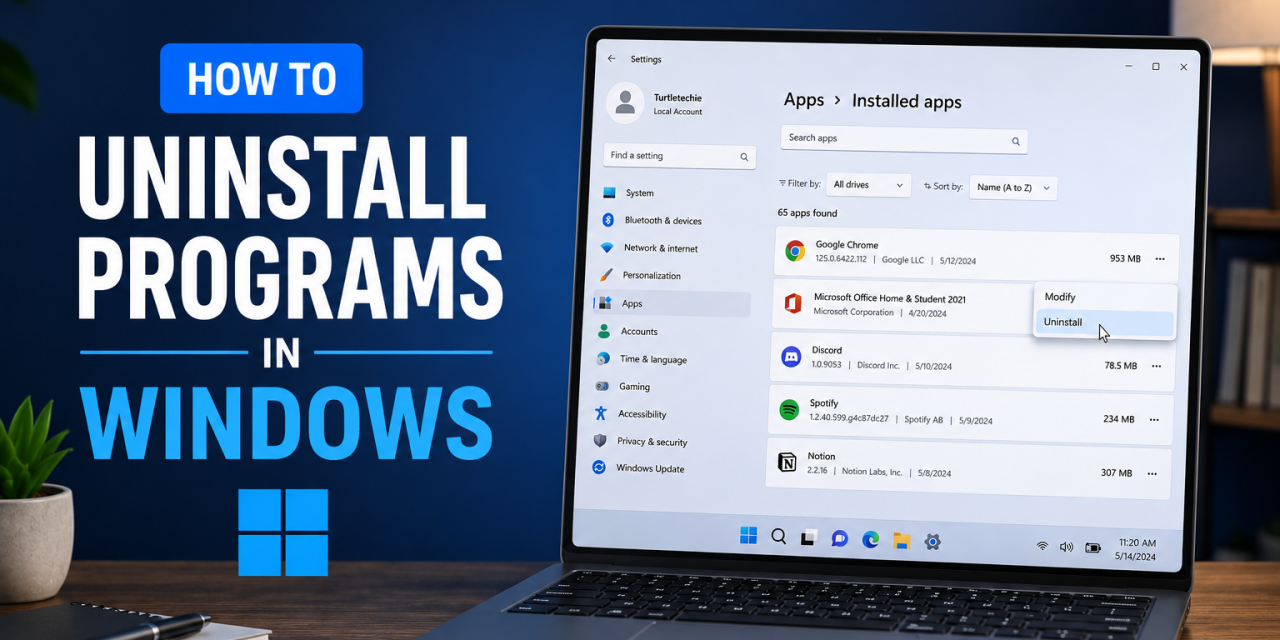 How to Uninstall Programs in Windows