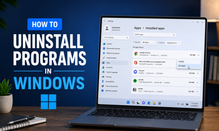 How to Uninstall Programs in Windows