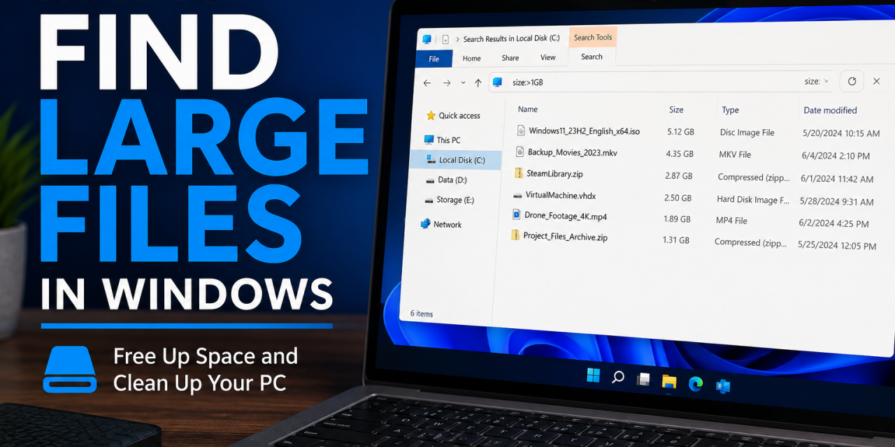 How to Find Large Files in Windows